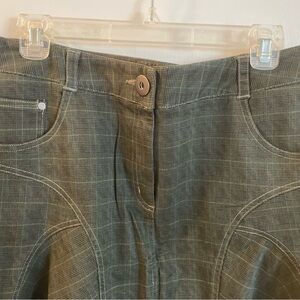 Nine & Co. Green soft plaid A-Line Skirt